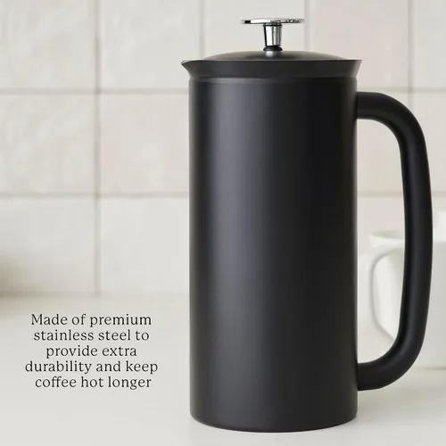 Vista 6 de ESPRO - Prensa francesa P7 - Cafetera y tetera aislada de acero inoxidable de doble pared con microfiltro - Mantiene las bebidas calientes durante