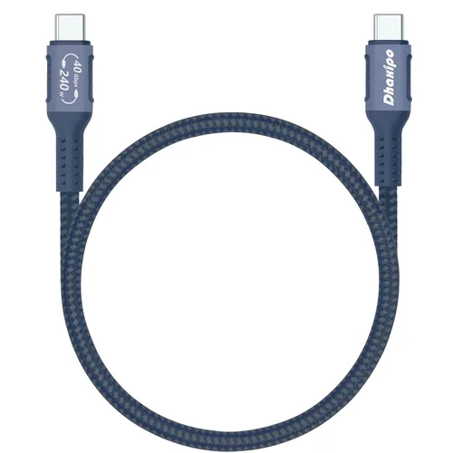 Vista 13 de Cable USB 4 para Thunderbolt 4 de 1.0 ft/1 pie, transferencia de datos de 40 Gbps con 240 W y 4K a 144 Hz 5K @ 60 Hz o 8K a 30 Hz, compatible