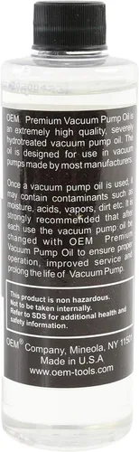 Vista 3 de OEMTOOLS 24399 - Aceite de bomba de vacío, 8 onzas, hidrotratado, accesorio de herramienta de cambio de aceite al vacío de 8 onzas, ampliamente