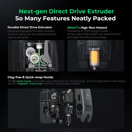 Vista 7 de Creality K2 Plus Combo - Impresora 3D de impresión multicolor con nuevo CFS 600mm/s de alta velocidad, nivelación automática completa de doble