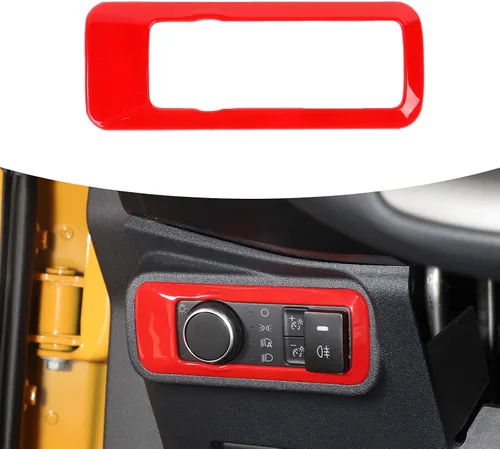 Vista 9 de RAZPOY Cubierta de botón del interruptor de faros para accesorios Ford Bronco 2021-2025 Azul