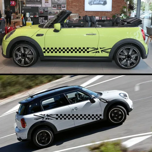 Vista 5 de 2 calcomanías universales de 78.7 pulgadas para la carrocería del lado del automóvil, calcomanías autoadhesivas para tira lateral, calcomanías