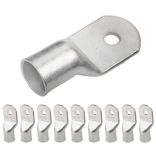 Vista 133 de SELTERM 5 piezas terminales de cable de cobre estañado 1/0 AWG perno de 1/2", extremos de cable de batería, terminales de anillo, conectores