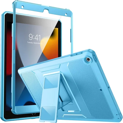 Vista 12 de MoKo Funda para iPad de 10.2 Pulgadas iPad 9ª Generación 2021/ iPad 8ª Generación 2020/ iPad 7ª Generación 2019, [Servicio Pesado] A Prueba