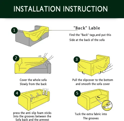 Vista 7 de Fundas de sofá de alta elasticidad de 2 plazas, ultra suaves y elegantes, para perros y niños, protector de muebles de elastano con parte inferior