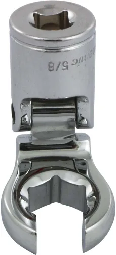 Vista 5 de Dynamic Herramientas 3/8" Drive Sae 3/4" Flex Head, Crow Foot Flare Nut Socket, acabado cromado