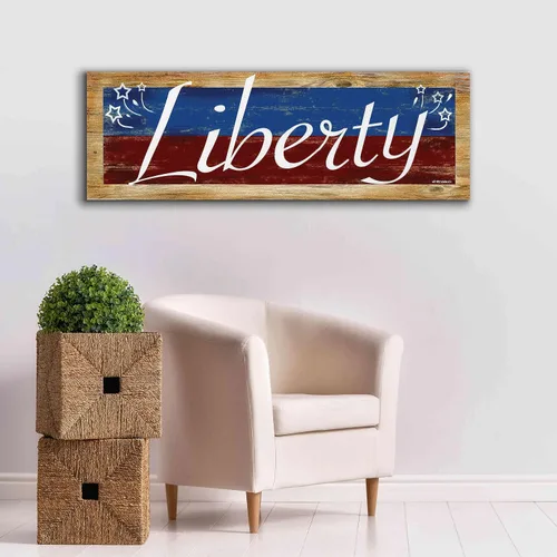 Vista 7 de Epic Graffiti 'Liberty' by Ed Wargo, Giclee Canvas Wall Art, 60"x20