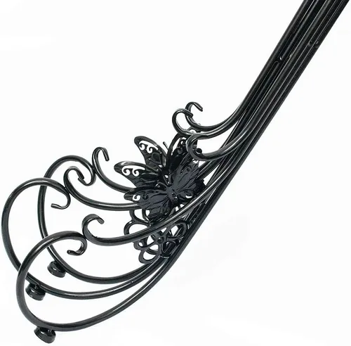 Vista 9 de Paquete de 2 soportes de metal para plantas en maceta, soportes altos para macetas para interiores y exteriores, estante decorativo para plantas