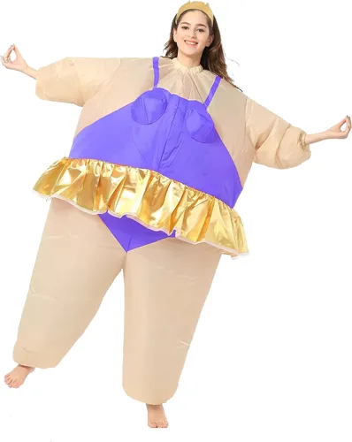 Vista 9 de Disfraz inflable de bailarina gorda para fiesta de Halloween