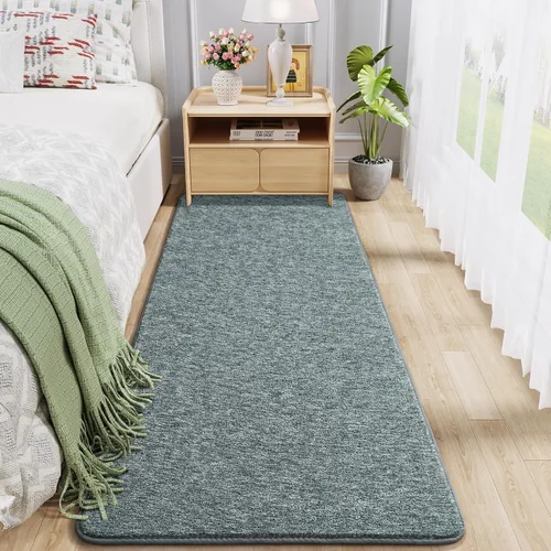 Vista 12 de Chicrug - Alfombra geométrica moderna de 2 x 6 pies para dormitorio o pasillo Negro Geometric