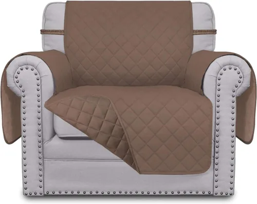Vista 25 de Easy-Going - Funda reversible para sofá, resistente al agua, con varillas de espuma y correas elásticas, protector de muebles para mascotas y perros