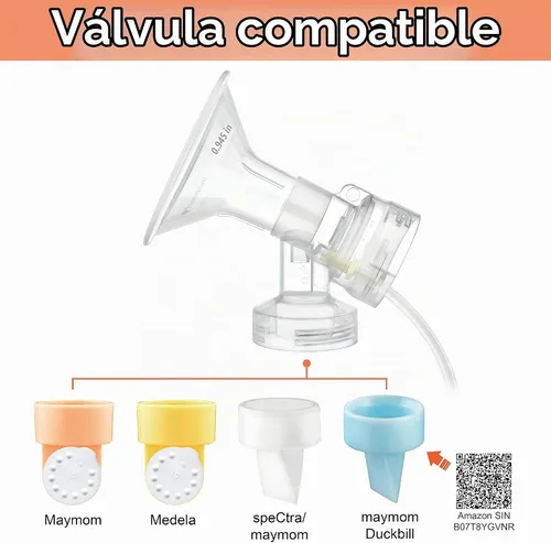 Vista 6 de Maymom Kit de extractor de leche compatible con bomba Medela in Style Advanced Pump; 2 protectores de pecho de 0.67 pulgadas de dos piezas, 2