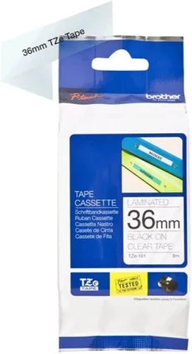 Vista 6 de Brother P-touch TZE-FX251 - Cinta laminada flexible-ID de 2.5 cm de ancho, negro sobre blanco, ideal para envoltorios de cables y señalización