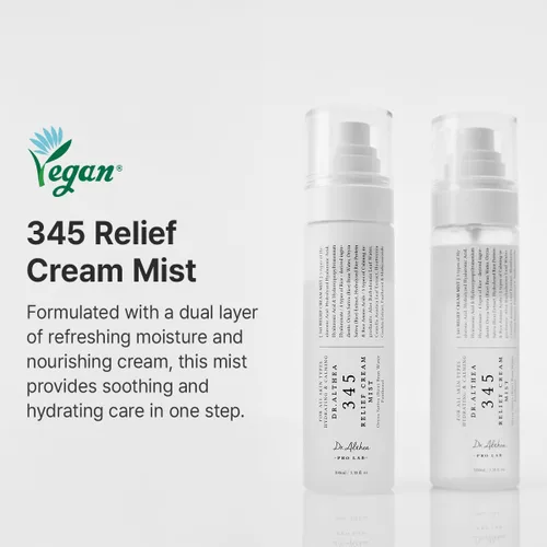 Vista 2 de Dr.Althea 345 Relief Cream Mist Bruma facial hidratante con extracto de arroz Cuidado calmante para pieles sensibles Cuidado de la piel vegano