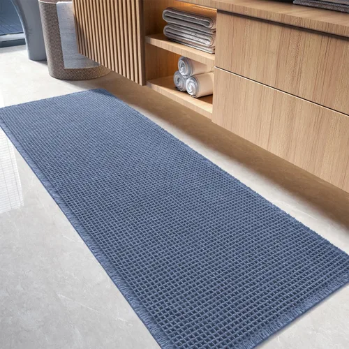 Vista 8 de Alfombra Tapete de Baño con Textura Waffle, Tapetes de Baño Súper Absorbentes Antideslizantes Ultra Suaves Lavables a Máquina, Alfombras de Baño
