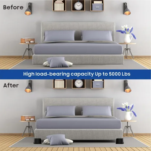 Vista 7 de Elevadores de cama resistentes de 3 pulgadas, elevadores de muebles en forma de L, elevador de silla elevador para sofás, sofás, escritorios, juego