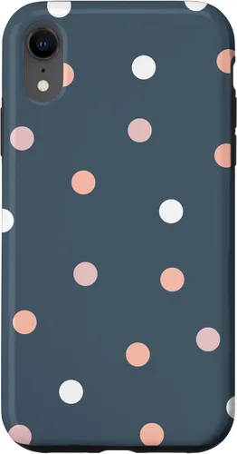 Vista 23 de iPhone 16 Polka Dot Gris Pastel Colorido, Mujeres Y Niñas Funda De Lunares
