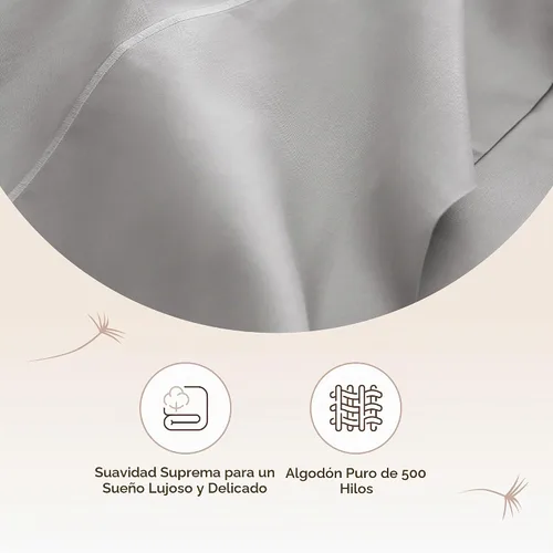 Vista 6 de Juego de sábanas de 100% algodón orgánico tamaño individual - Sábanas certificadas GOTS con bolsillo profundo, 500 hilos, tejido de sarga suave que