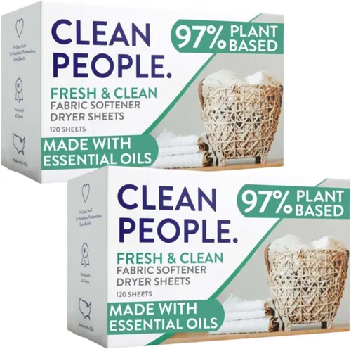 Vista 16 de The Clean People Hojas suavizantes de tela, hojas de secadora, suavizan y eliminan la adherencia estática, suavizante vegano para ropa, aceites