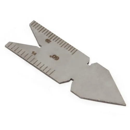 Vista 9 de Utoolmart Medidor de rosca de acero inoxidable Medidor de tornillo de paso de molienda, ángulo de ranura en V, medidor de corte de rosca de medición