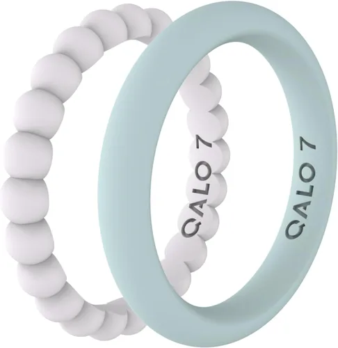 Vista 6 de QALO Anillos de compromiso de goma para mujer, diseñados para exteriores y Pack A: Treelined
