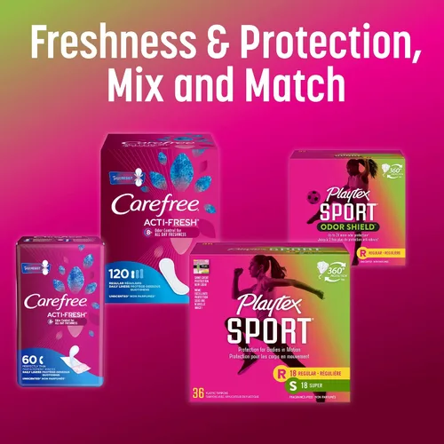 Vista 8 de Playtex Tampones deportivos con escudo de olor, súper absorción, sin perfume, 16