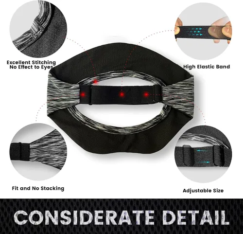 Vista 3 de Protector de sudor para Oculus Quest 2 VELLAA OculusMeta Quest 2 accesorios ajustables VR banda de sudor transpirable VR máscara