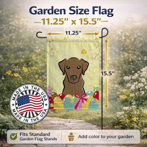Vista 51 de Caroline's Treasures BB1923GF Bandera decorativa para jardín con diseño de Border Collie, para caza de huevos de Pascua, para jardín, jardín, patio