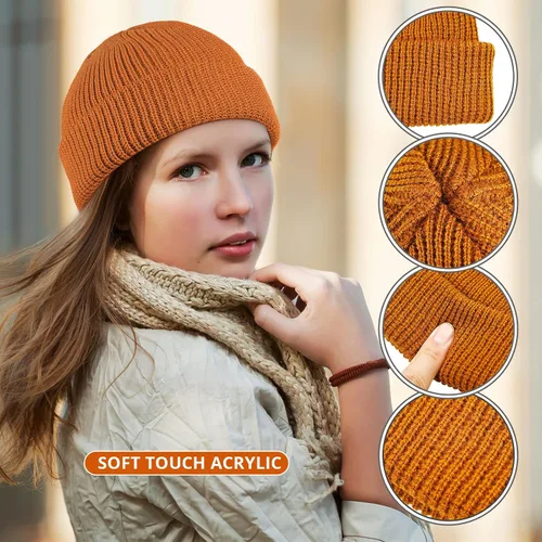 Vista 3 de Gorro de pescador con borde enrollable, gorro de pescador para mujeres y hombres