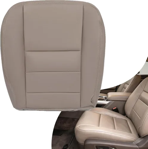 Vista 9 de Fundas de asiento inferiores del lado del conductor de cuero de microfibra gris aptas para F250 F350 F450 F550 Super Duty, Lariat XL, FX4 y XLT
