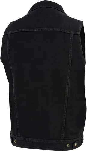 Vista 6 de Chaleco vaquero para hombre, estilo motorista, modelo Edge