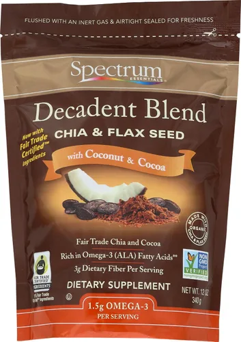 Vista 8 de Spectrum Essentials Semilla de chía orgánica, omega-3 y fibra, 12 onzas