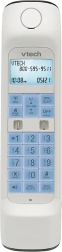 Vista 12 de VTech VS122 DECT 6.0 Teléfono inalámbrico de diseño retro con sistema de contestador, bloqueador inteligente de llamadas y conexión Bluetooth a