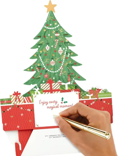 Vista 5 de Hallmark Paper Wonder - Tarjeta desplegable de Navidad con sobre (árbol de Navidad)