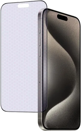 Vista 11 de PERFECTSIGHT - Protector de pantalla de privacidad compatible con iPhone 15 Pro de 6.1 pulgadas, antiluz azul, antiespía, HD, transparente, sin
