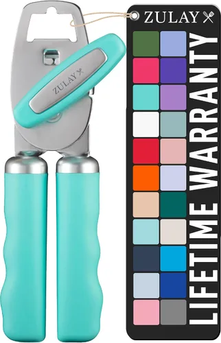 Vista 19 de Zulay Kitchen Abrelatas manual de acero inoxidable resistente con abridor de botellas, abrelatas manual a prueba de óxido con perilla giratoria