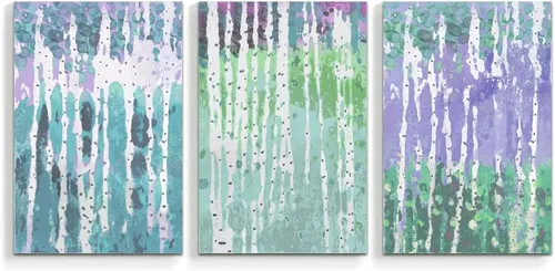 Vista 26 de wall26 3 Panel Canvas Wall Art Silver Birch Pictures Home Wall Decorations for Bedroom Living Room Paintings Canvas Prints Framed - 16"x24" x 3