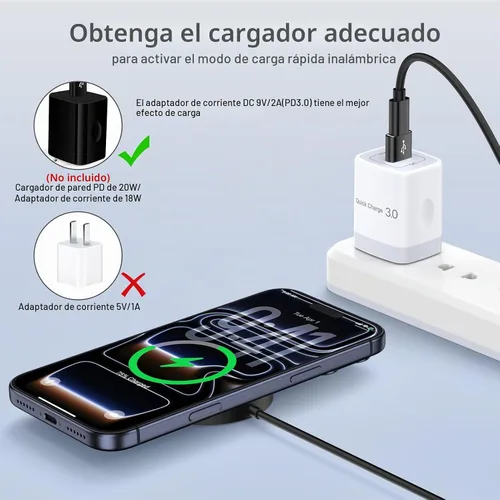Vista 2 de para Pixel 10 Pro Fold Cargador inalámbrico magnético Almohadilla de carga rápida para Google Pixel 10 Pro XL 10A 10 9A 9 8 7,15 W Magsafe Cargador