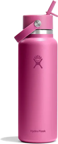 Vista 25 de Hydro Flask Botella de agua – Acero inoxidable aislado – Tapa flexible con popote de boca ancha, antiderrames, a prueba de fugas y recargable