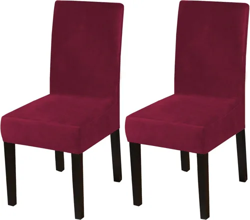 Vista 65 de Turquoize - Juego de 2 fundas elásticas para sillas de comedor, fundas lavables removibles para sillas de comedor, fundas de asiento para sillas