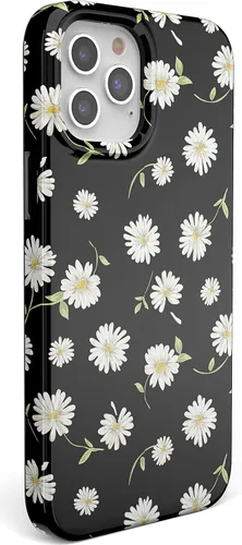 Vista 2 de Funda Casely para iPhone 11 Pro Max Daisy Daydream Floral Negro Diseño Clásico Ultradelgado