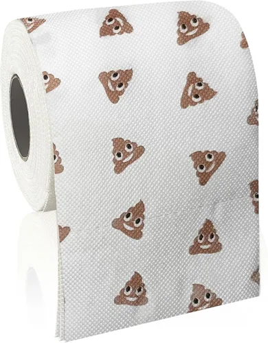 Vista 10 de Poop - Decoraciones de feliz cumpleaños para mujeres, hombres, ella, él, 3 capas, 150 hojas, rollo de papel higiénico novedoso, papel higiénico