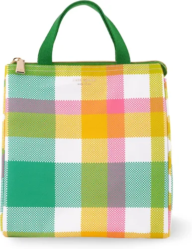 Vista 8 de Kate Spade New York Bolsa de Almuerzo Portátil Suave Refrigeradora, Bolso Térmico con Forro Interior Aislante Plateado y Bolsillo de Almacenamiento