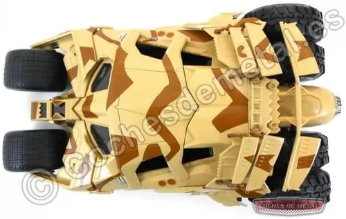 Vista 7 de Hotwheels Heritage 1:18 Batmobile Tumbler Camoflage Versión Modelo Fundido