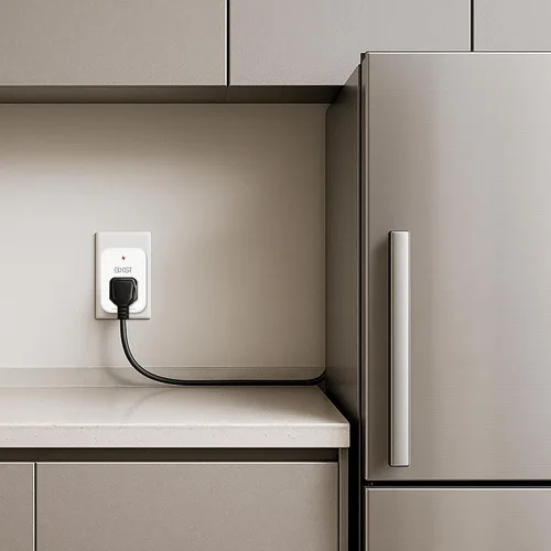 Vista 7 de BXST Protector de sobretensiones de salida única para refrigerador, protector de sobretensiones de pared pequeña, enchufe individual de 120 V, mini