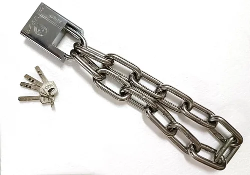 Vista 8 de WANLIAN Cerradura de cadena de seguridad con 0.315 in de grosor de acero endurecido especial de cadena redonda Cerraduras de cadena de ciclismo