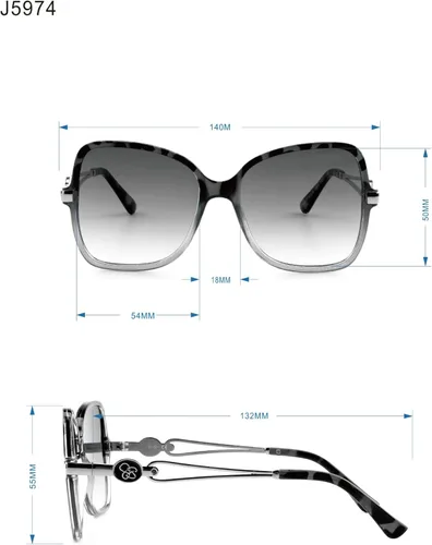 Vista 5 de Jessica Simpson J5974 Women's Metal Temple Butterfly Sunglasses with 100% Uv Protection. Glam Gifts for Her, 54 Mm