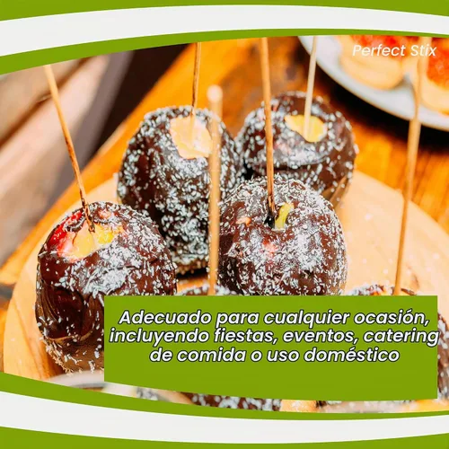 Vista 6 de Perfect Stix - WRS55SP-100 Brocheta de madera para manzana de caramelo - 5-1/2 pulgadas x 3/16 pulgadas, semipuntiaguda (paquete de 100 unidades)