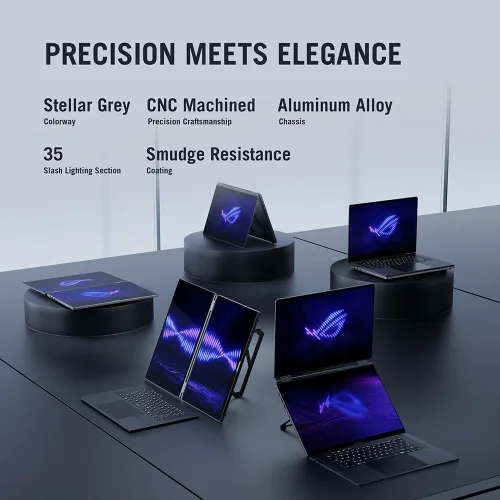 Vista 11 de ASUS ROG Zephyrus Duo Pantalla táctil dual desmontable de 16 pulgadas 3K OLED ROG Nebula HDR 120Hz Copilot+ PC Gaming Notebook Intel Core Ultra 9