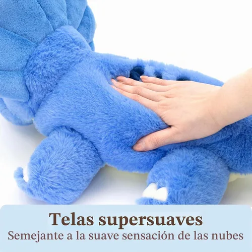 Vista 7 de IKASA Peluche de dinosaurio Triceratops grande de 18 pulgadas, juguete
